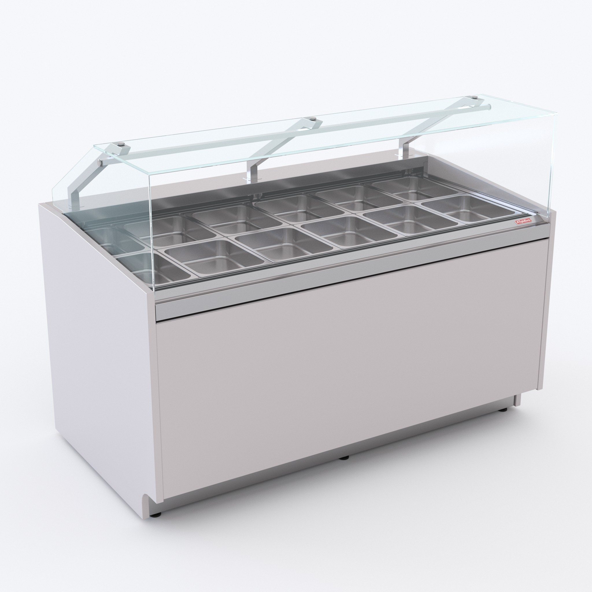 Прилавок холодильный MARTA-Culinar 938, агрегат, 5 GN1/6, охл.запасник, I-стекло, RGR21CAR REFETTORIO
