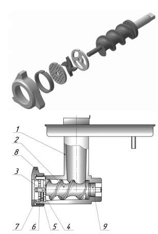 Мясорубка схема сборки