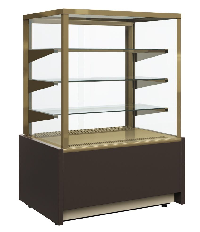 Витрина холодильная Carboma KC70 VH 0,6-1 LIGHT Chocolate 0102-0109 (ВХСв-0,6д Cube для шоколада)