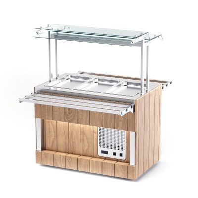 Прилавок холодильный островной RBK23CAI ШС Kids 1505x700x1455(760)мм h=100мм Capital Kids REFETTORIO