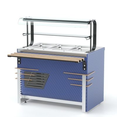 Прилавок холодильный RC11A Case 805x700x1320(860) h=100мм REFETTORIO