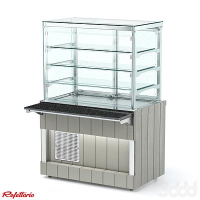 Витрина холодильная с дверками раздачи (3 полки) RC21AS Capital 805x700x1670(830)мм REFETTORIO