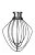 Миксер планетарный бытовой KitchenAid Classic , дежа 4.28 л, 3 насадки, белый, 5K45SSEWH