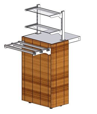 Прилавок кассовый соединительный RT10A Capital 505x505x1255(860)мм REFETTORIO