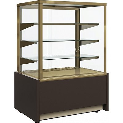 Витрина холодильная Carboma KC70 VH 1,3-1 LIGHT Chocolate 0102-0109 (ВХСв-1,3д Cube для шоколада)
