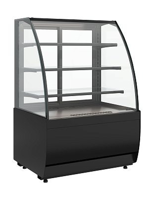 Витрина холодильная Carboma K70 VV 0,9-1 STANDARD (версия 2.0) (Паттерн 0108 Темный дуб)