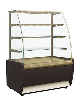 Витрина холодильная Carboma K70 VM 0,9-1 LIGHT Паттерн (0105 Венге)