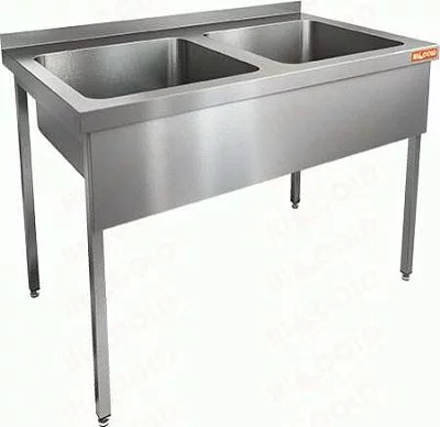 ванна моечная цельнотянутая двухсекционная hicold нсо2м-10/6б
