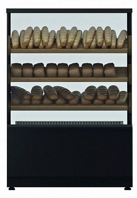 Витрина хлебная Carboma KC70 N 0,6-2 LIGHT Bread 9006-9005 (без стекла) (Хлебная 0,6 Cube ТЕХНО)
