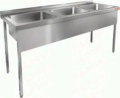 ванна моечная трехсекционная hicold нсо3м-16/6б