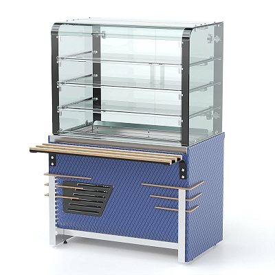 Витрина холодильная с дверками раздачи (3 полки) RC42A Case 1105х700х1700(860)мм REFETTORIO
