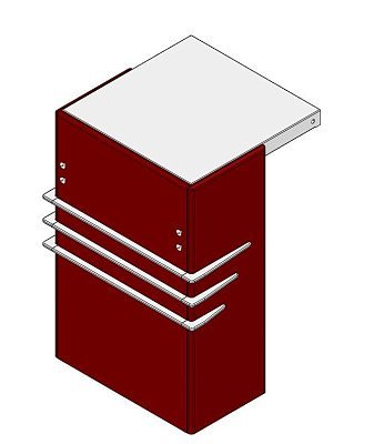 Прилавок кассовый соединительный без полки RT10BS Case 505x505x830мм REFETTORIO