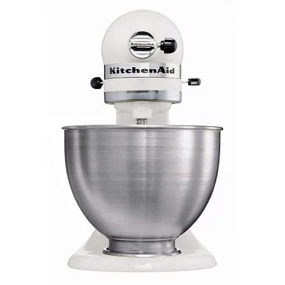 Миксер планетарный бытовой KitchenAid Classic , дежа 4.28 л, 3 насадки, белый, 5K45SSEWH