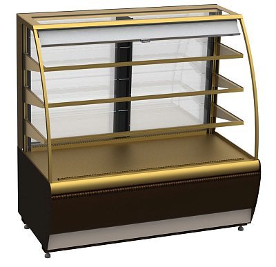 Витрина холодильная Carboma K70 VM 1,3-2 STANDARD цвет по схеме (открытая) (стандарт)