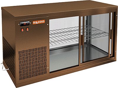 Настольная холодильная витрина HICOLD VRL 900 L Bronze