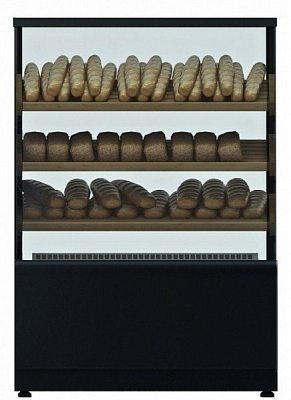 Витрина хлебная Carboma KC70 N 1,3-2 LIGHT Bread 9006-9005 (без стекла)