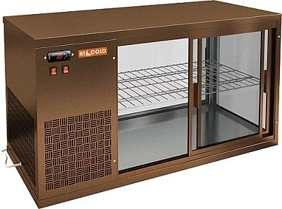 настольная холодильная витрина hicold vrl 900 r bronze