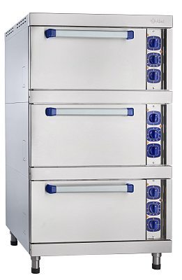 Шкаф жарочный Abat ШЖЭ-3-К-2/1, нерж. духовка GN 2/1, 840x930x1500, вся нерж